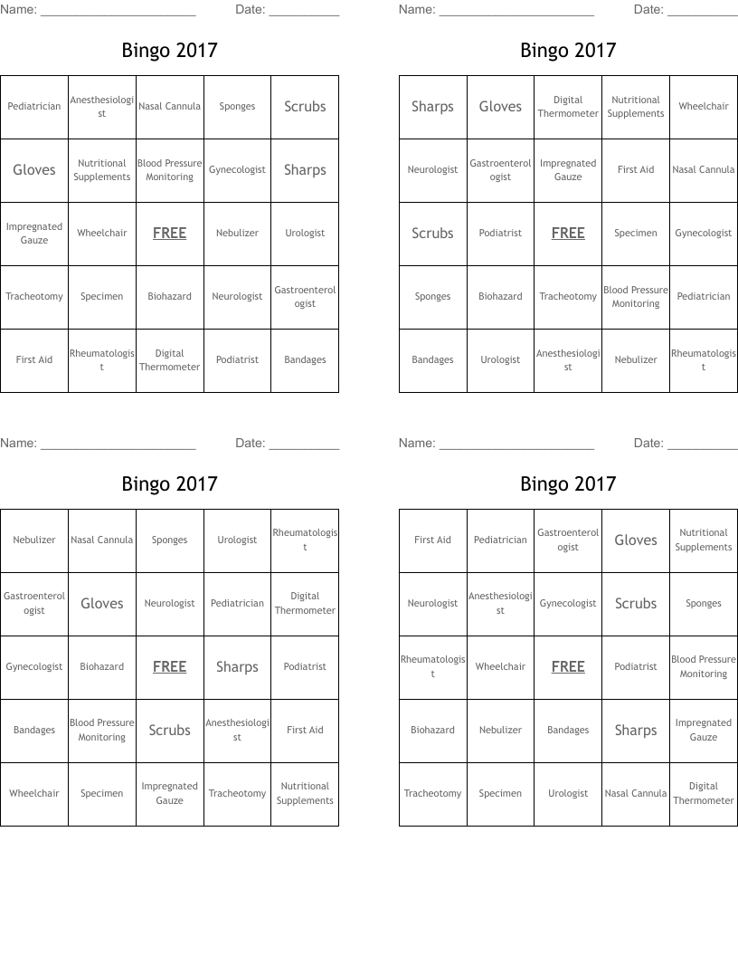 Bingo 2017