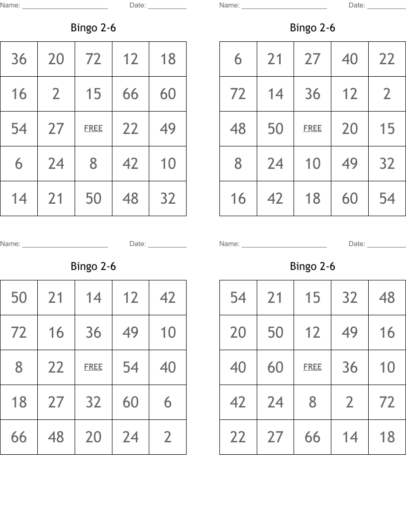 Bingo 2-6