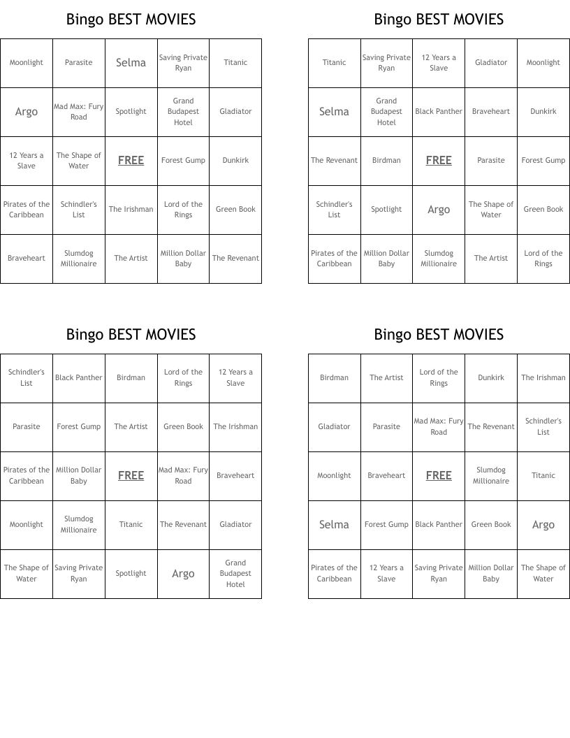 Bingo BEST MOVIES