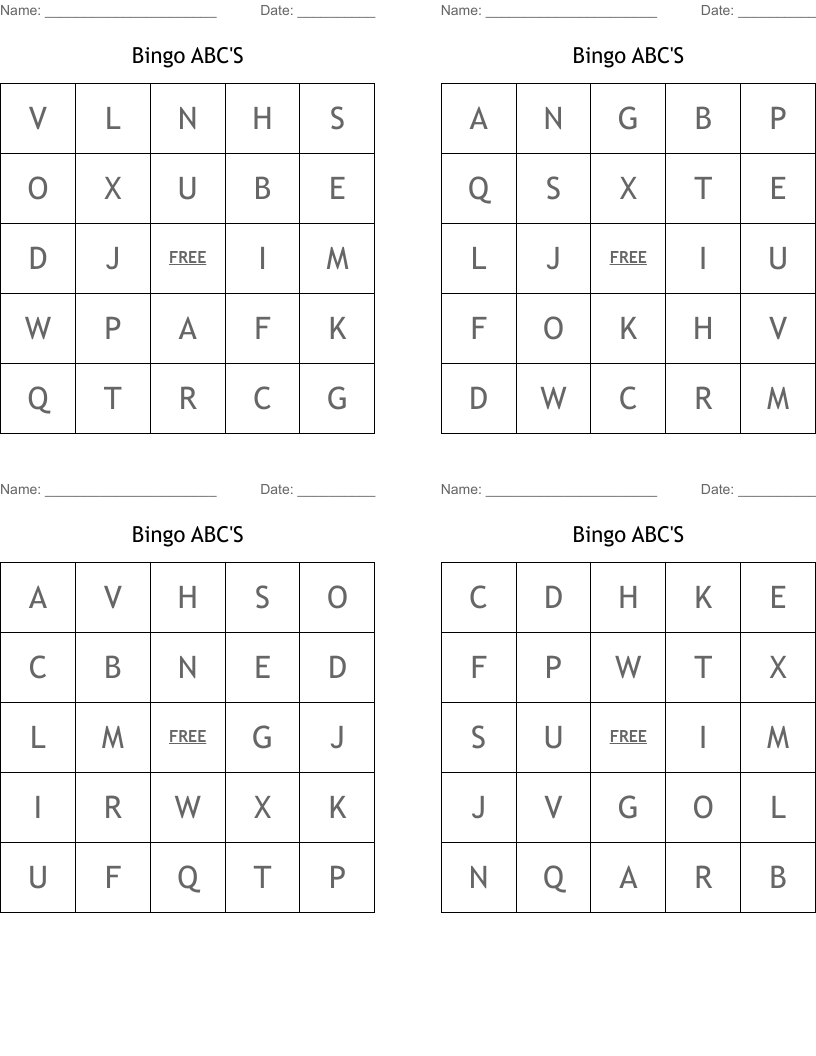 Bingo ABC'S