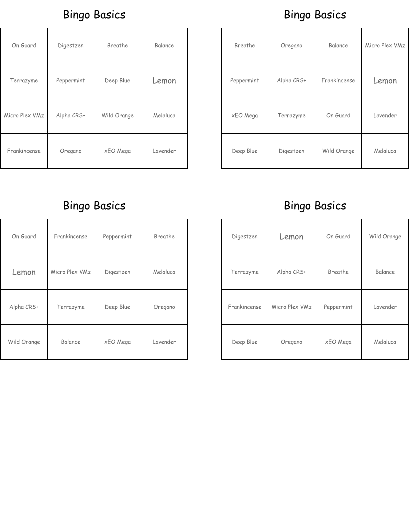 Bingo Basics