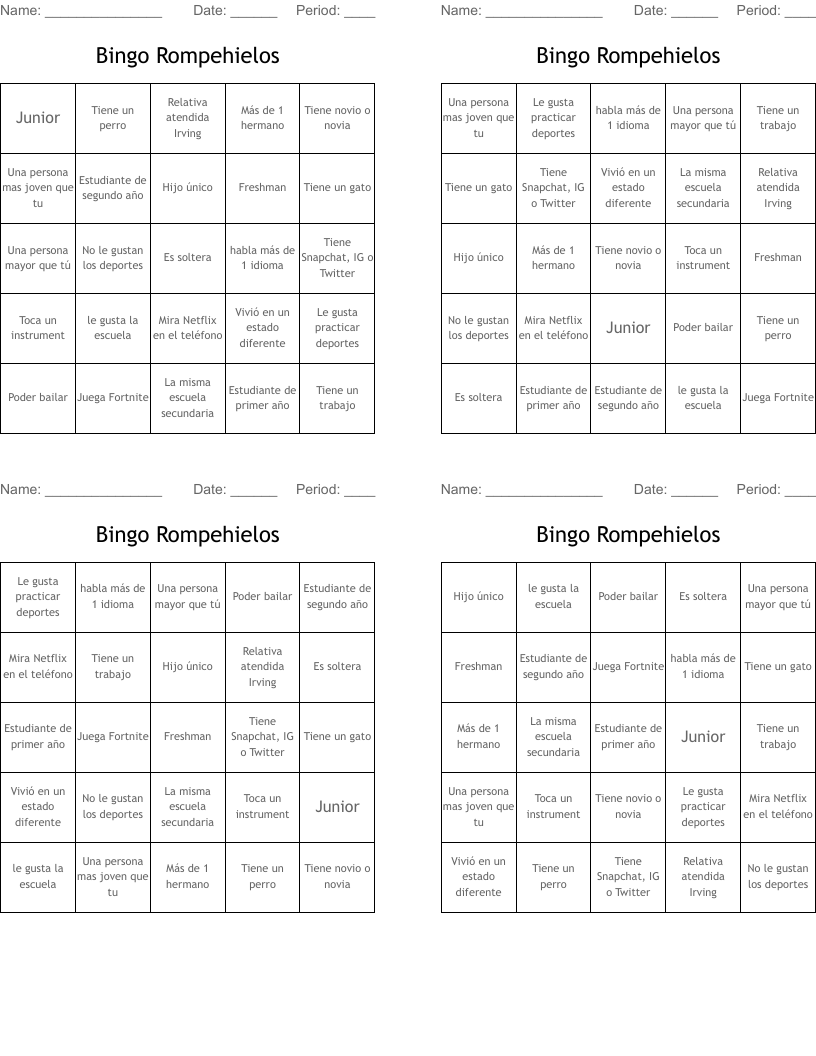 Bingo Rompehielos