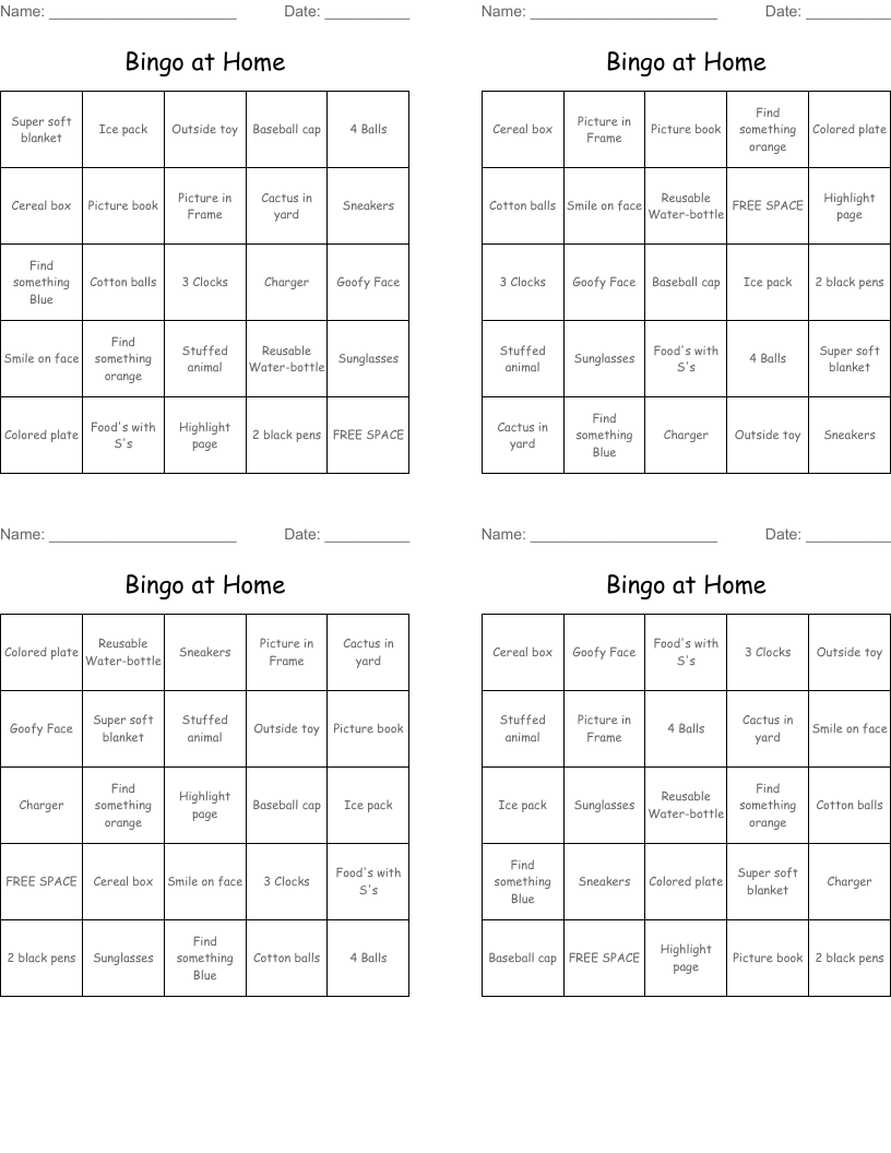 Bingo at Home