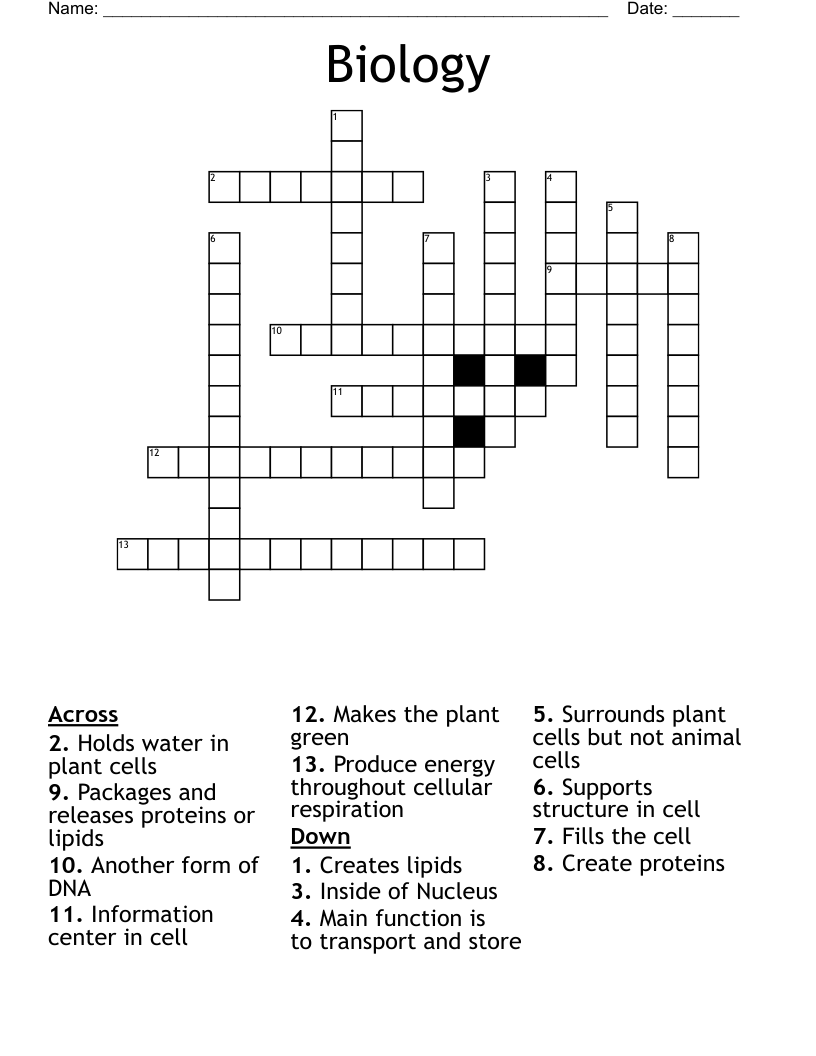 Biology Crossword