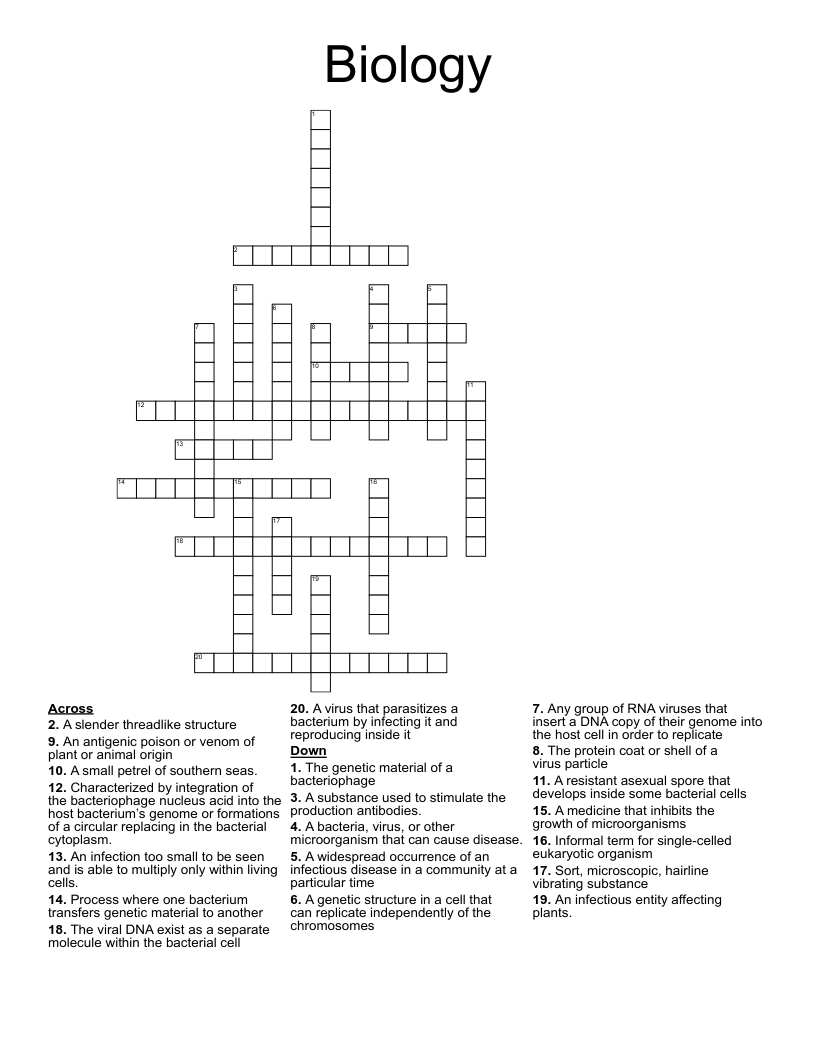 Biology Crossword