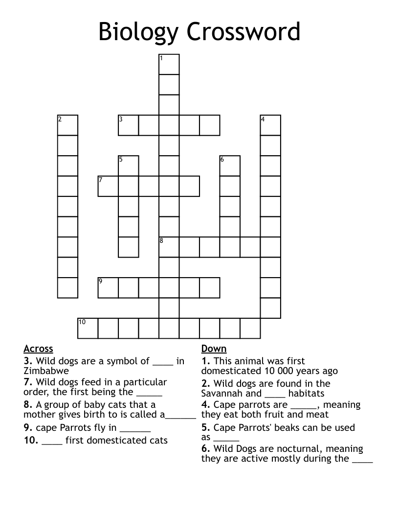Biology Crossword