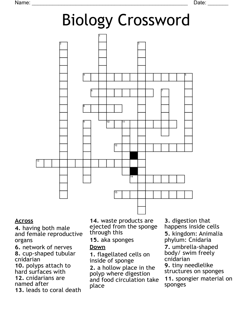 Biology Crossword