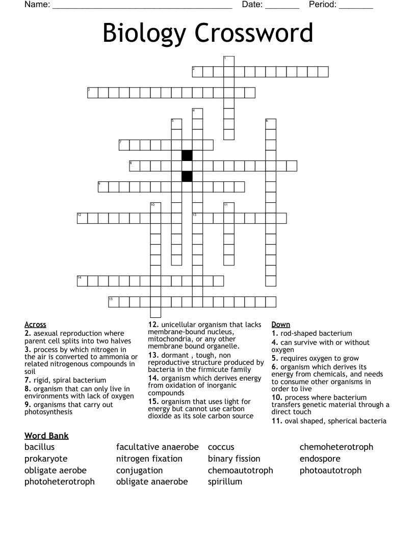 Biology Crossword