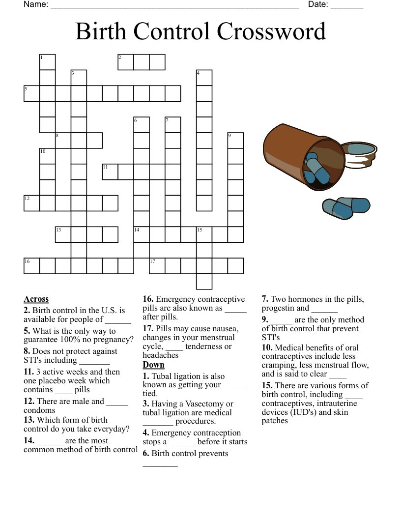 Birth Control Crossword