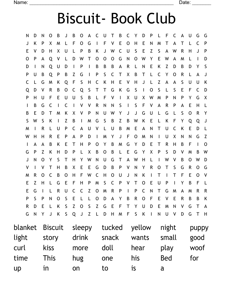 Biscuit- Book Club  Word Search