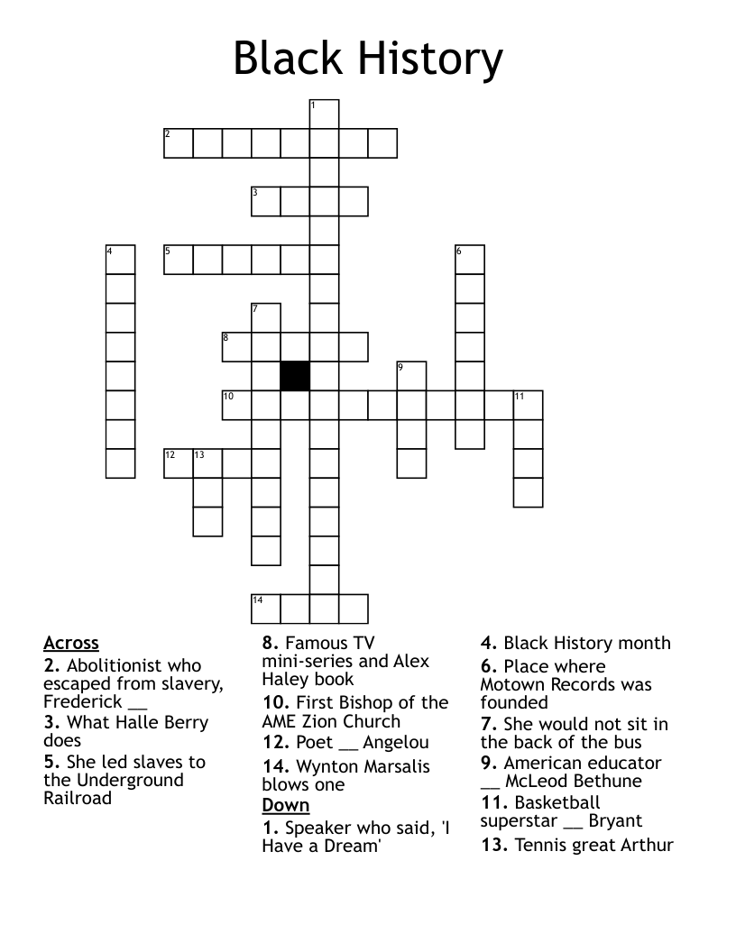 Black History Crossword