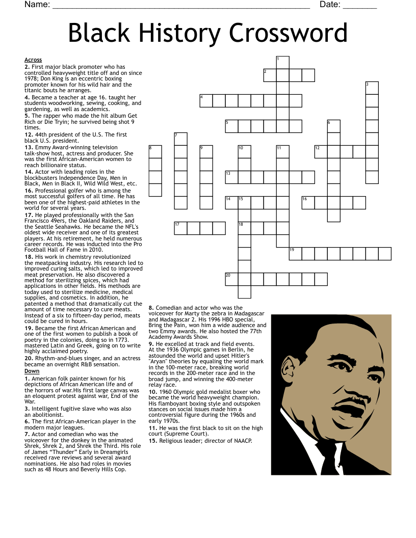 Black History Crossword
