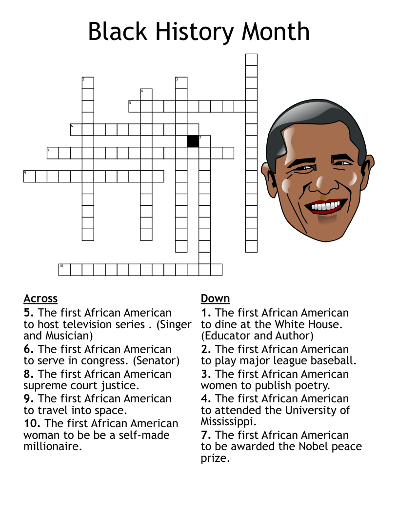 Black History Month Crossword