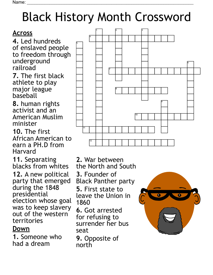 Black History Month Crossword