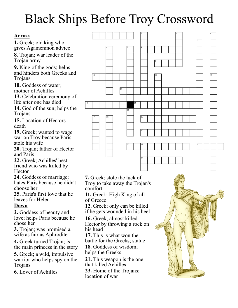 Black Ships Before Troy Crossword