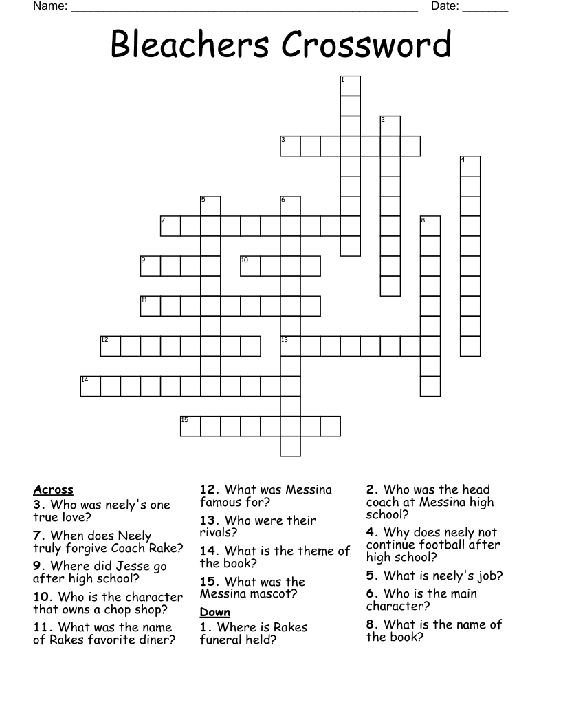 Bleachers Crossword