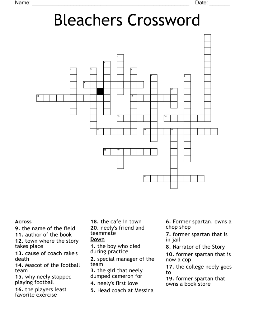 Bleachers Crossword