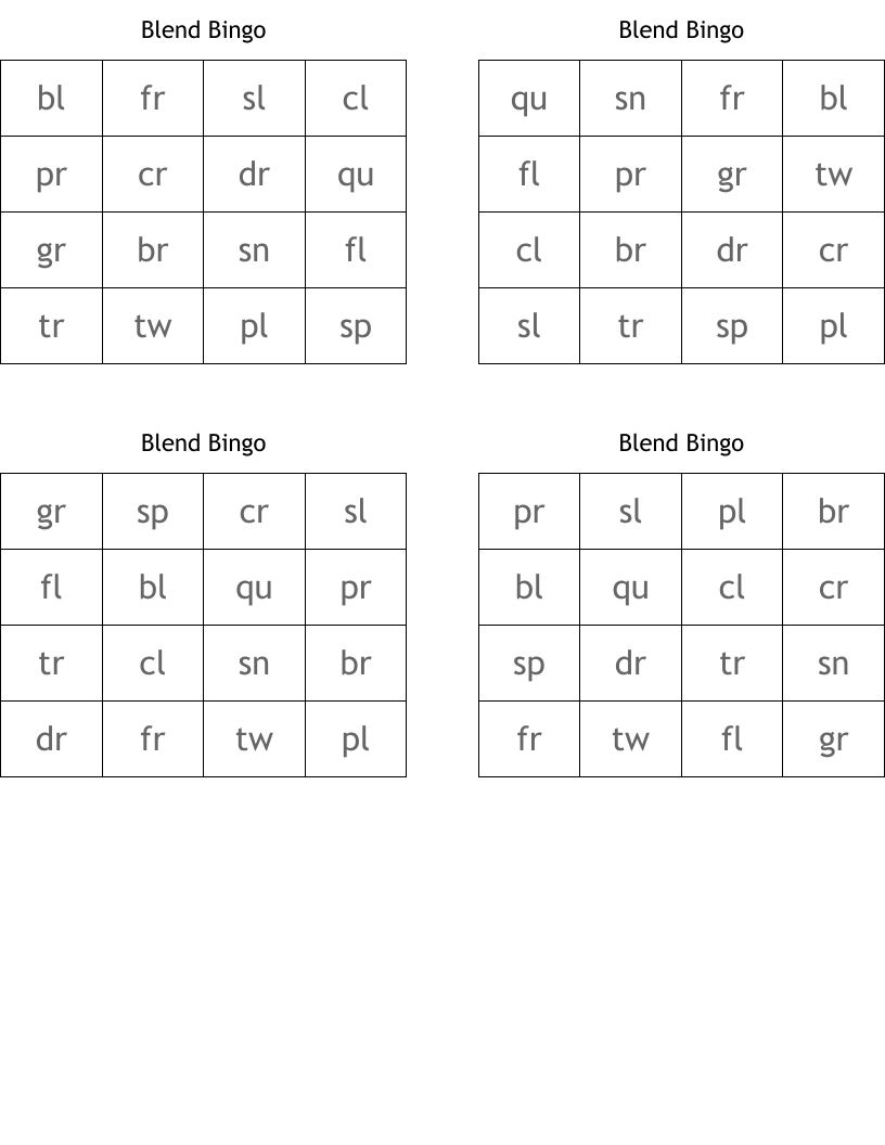 Blend Bingo
