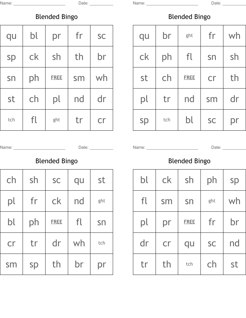 Blended Bingo