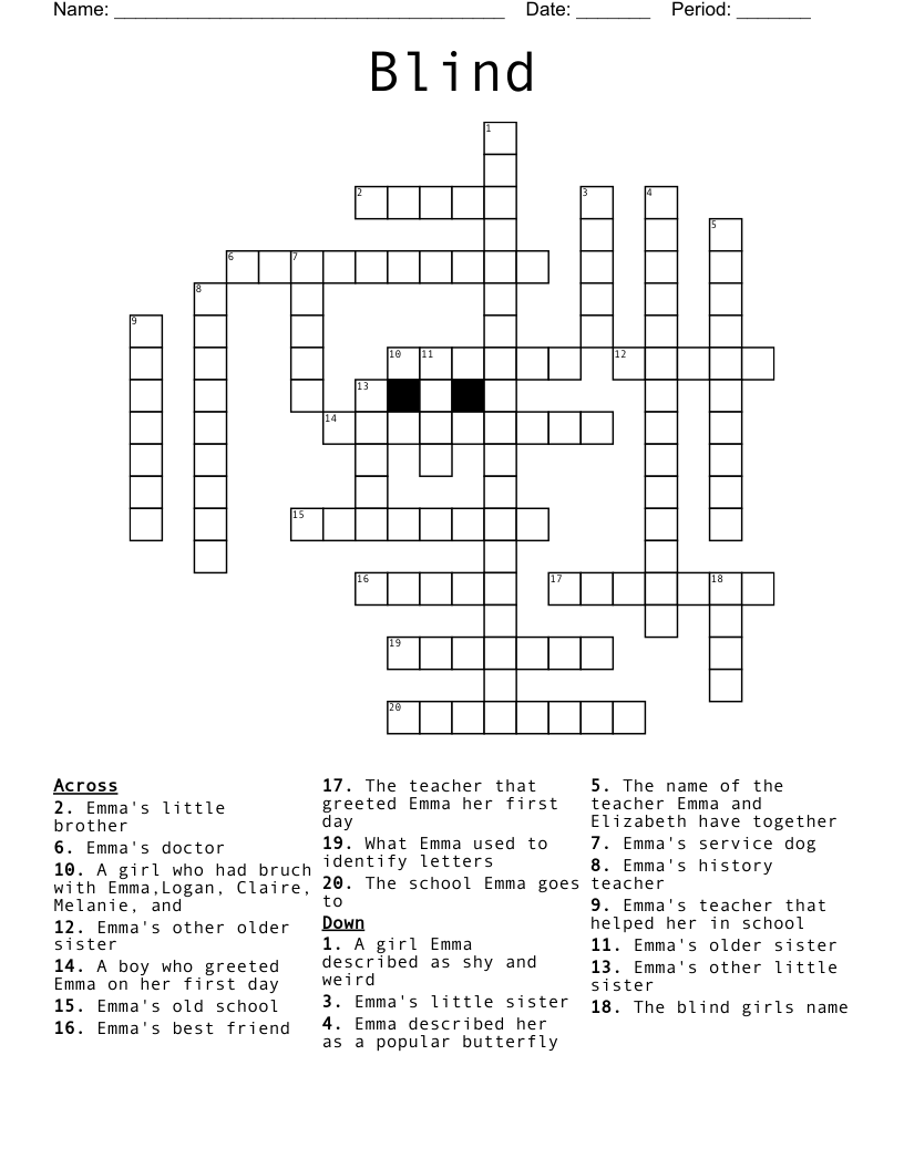 Blind Crossword