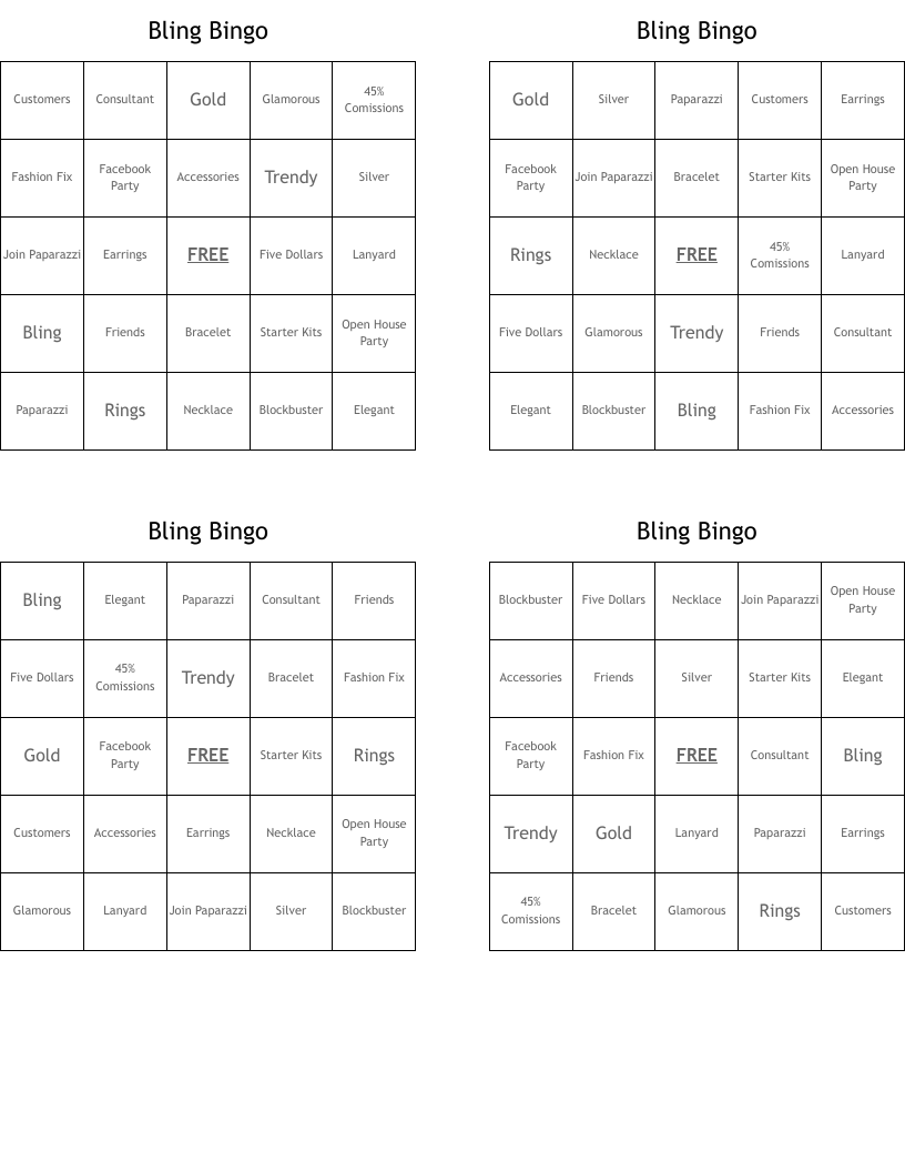 Bling Bingo