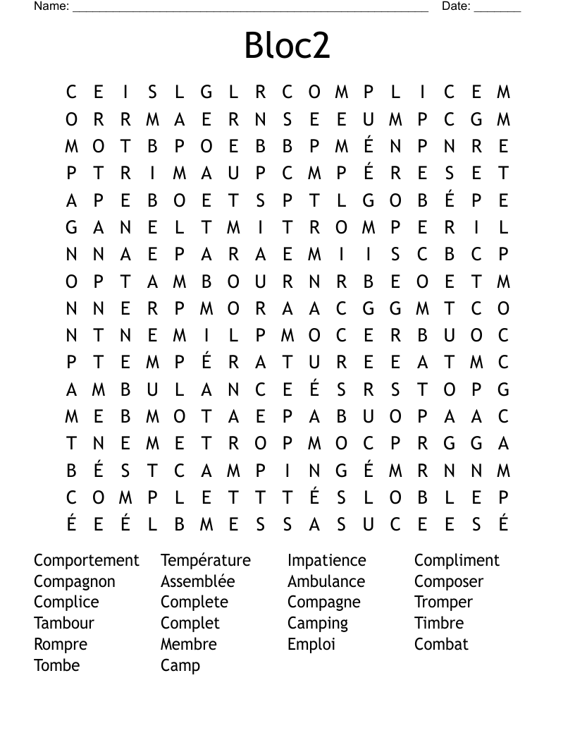 Bloc2 Word Search