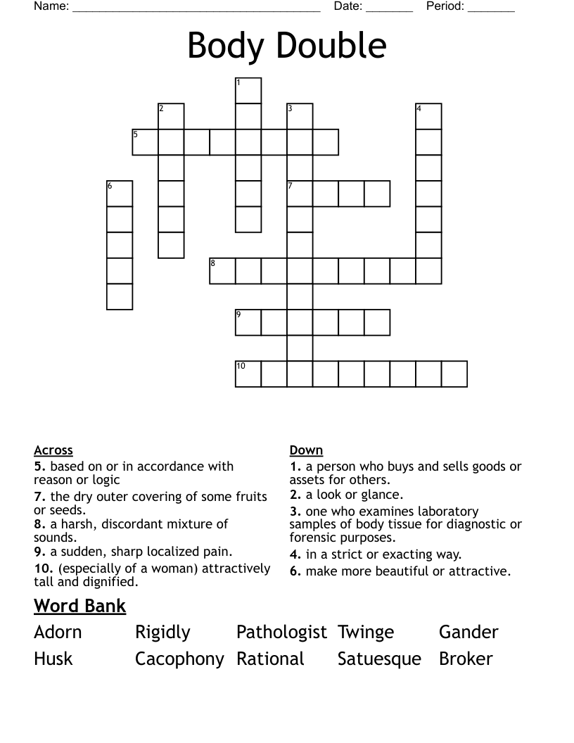 Body Double Crossword