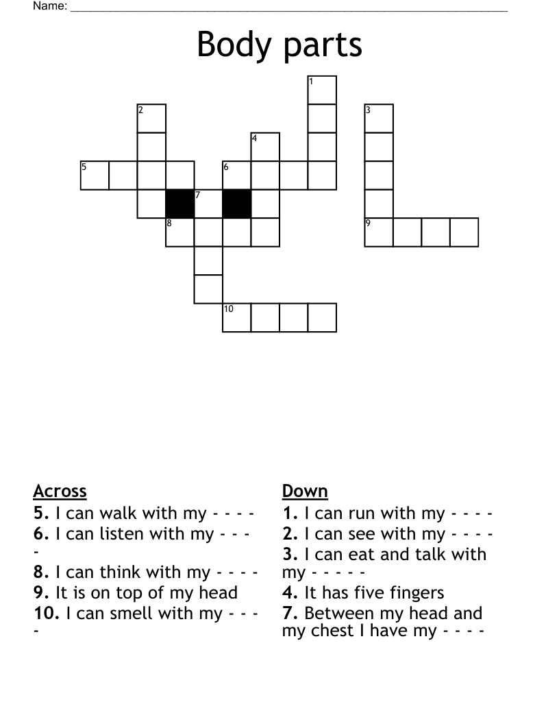 Body parts Crossword