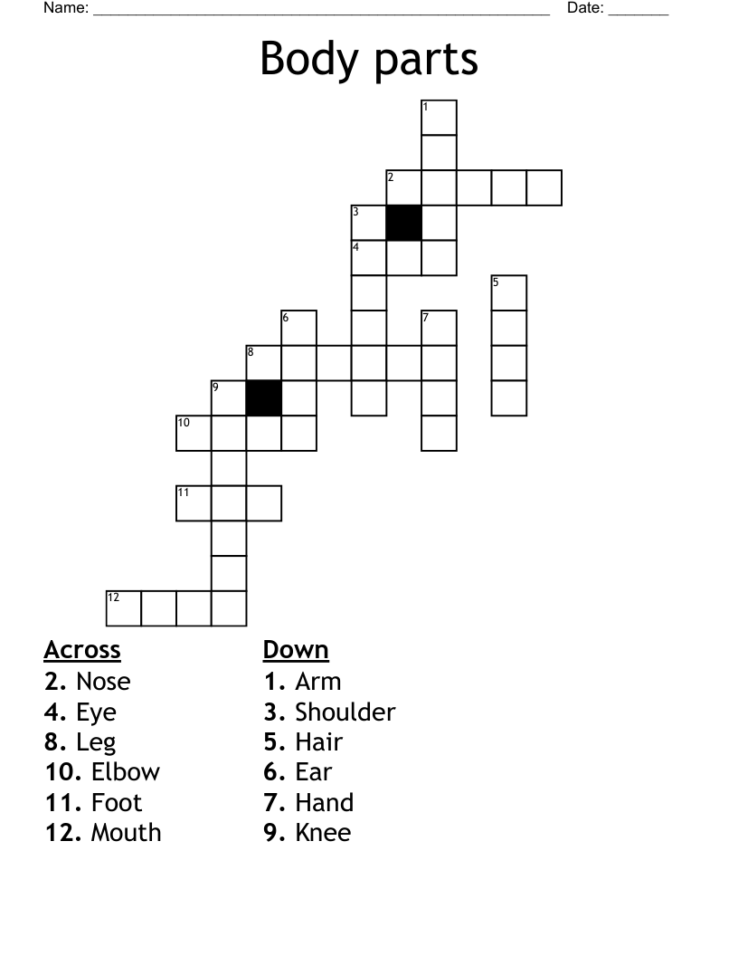 Body parts Crossword