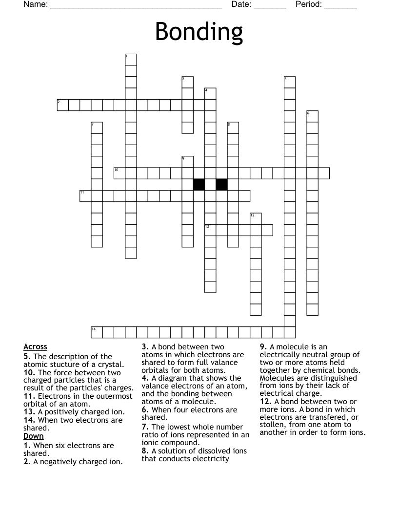 Bonding  Crossword