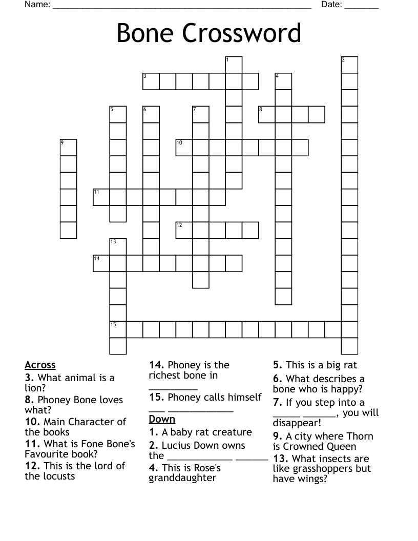 Bone Crossword
