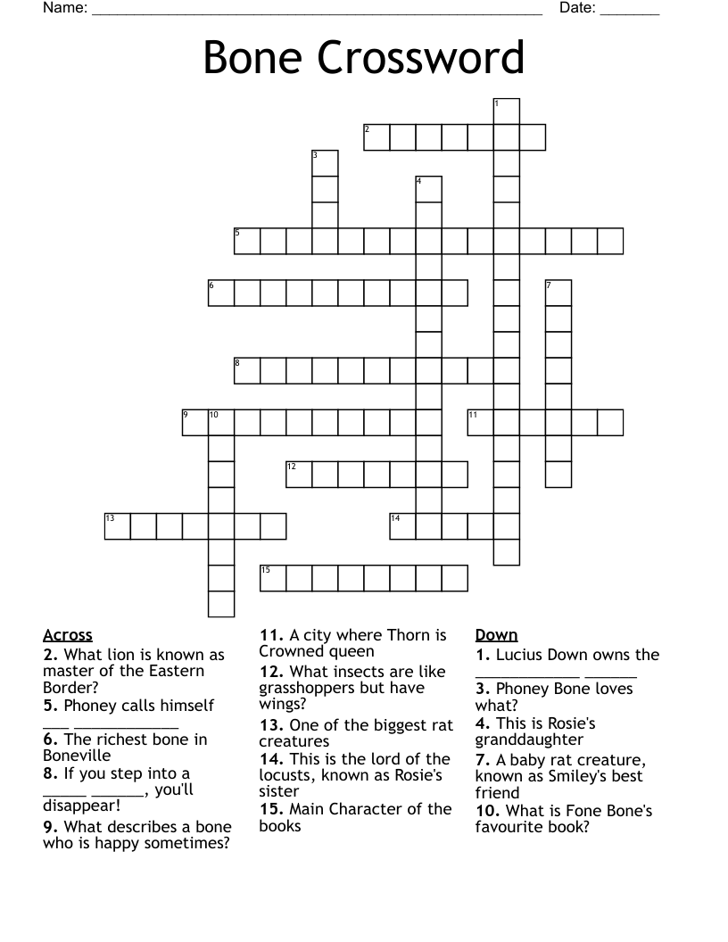 Bone Crossword