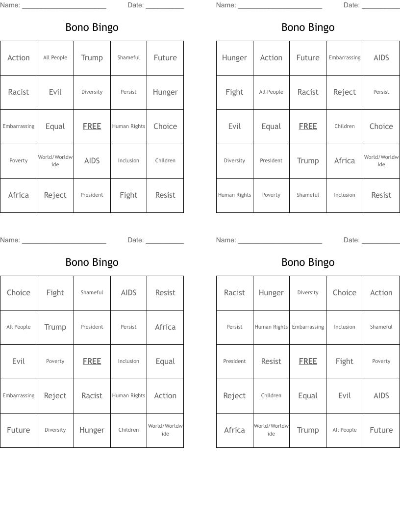 Bono Bingo