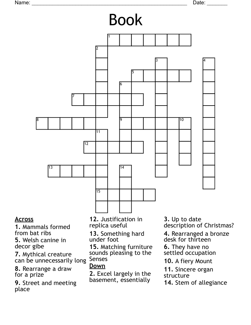 Book Crossword