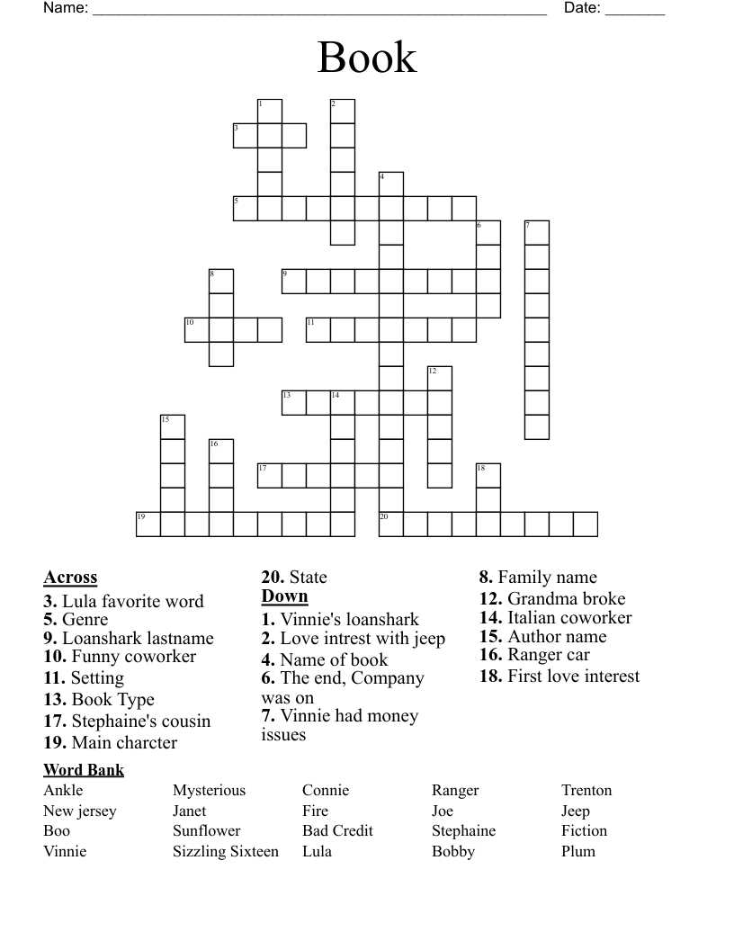 Book Crossword