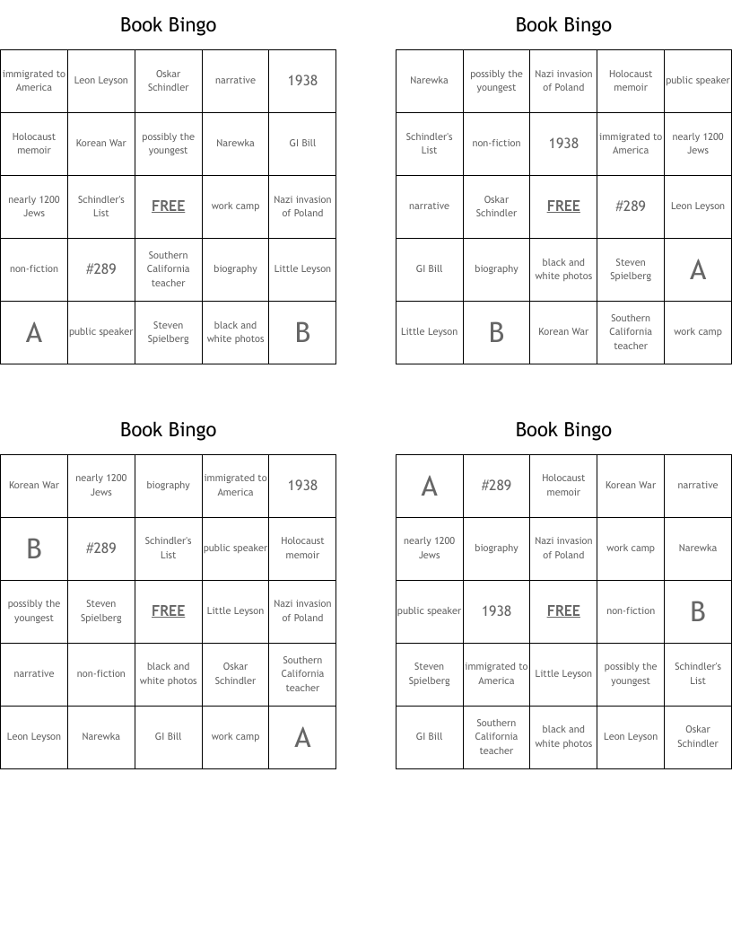 Book Bingo