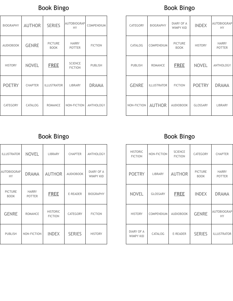 Book Bingo