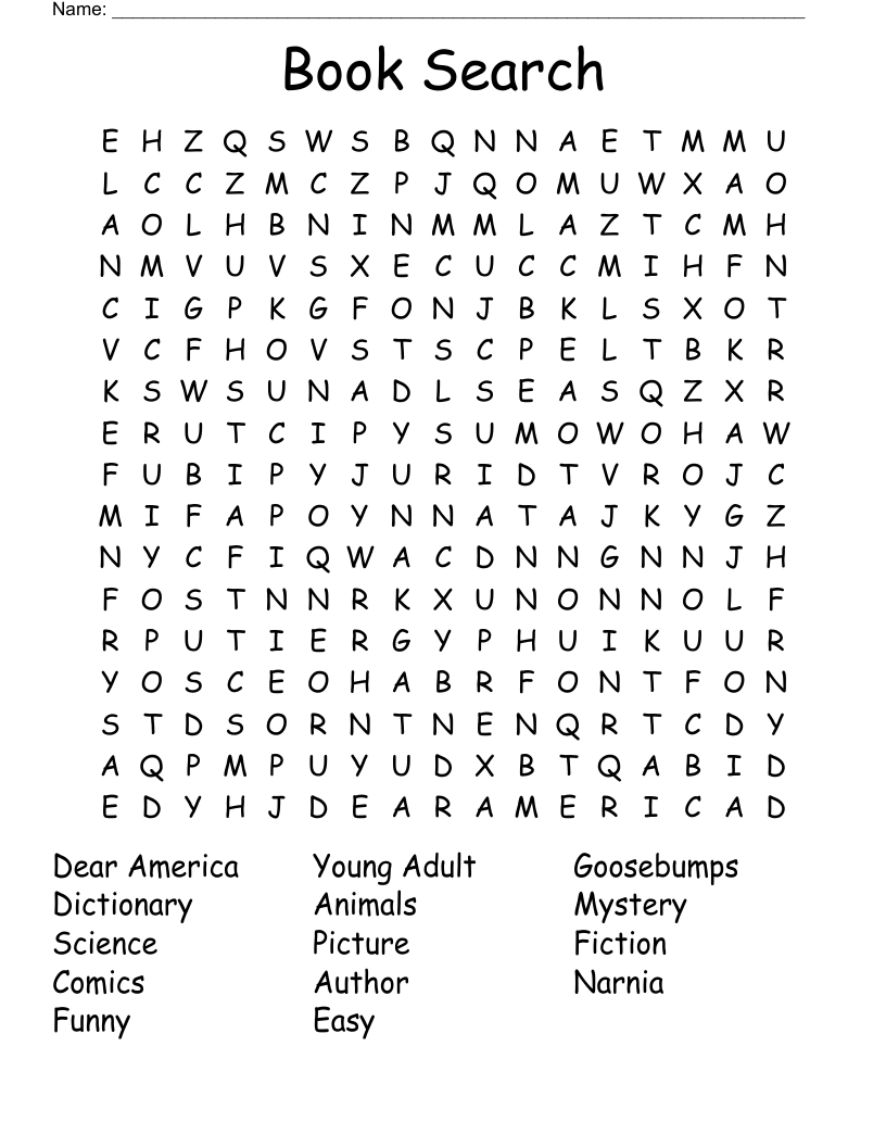 Book Search Word Search