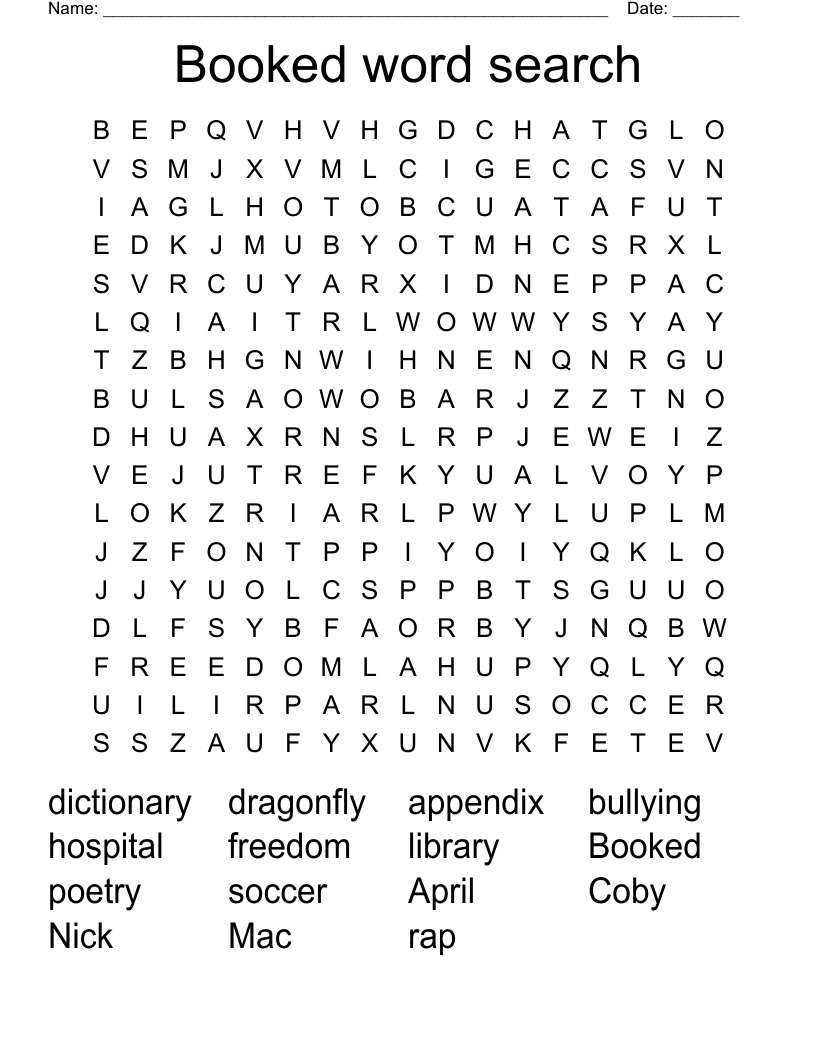 Booked word search