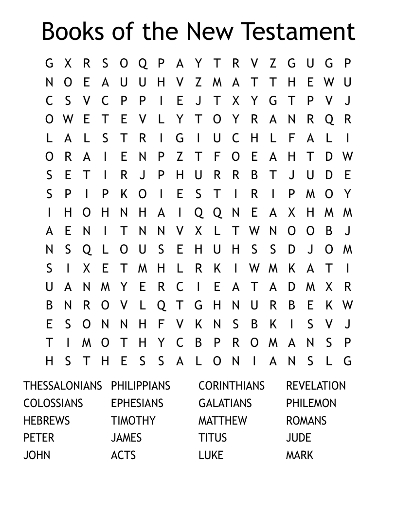 Books of the New Testament Word Search