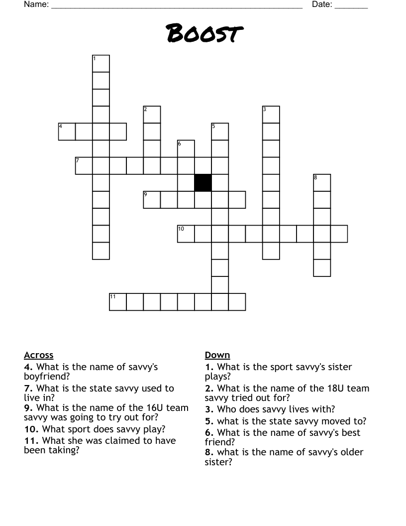 Boost Crossword