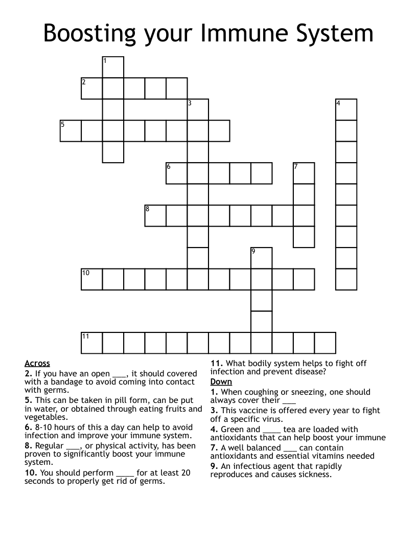 Boosting your Immune System Crossword