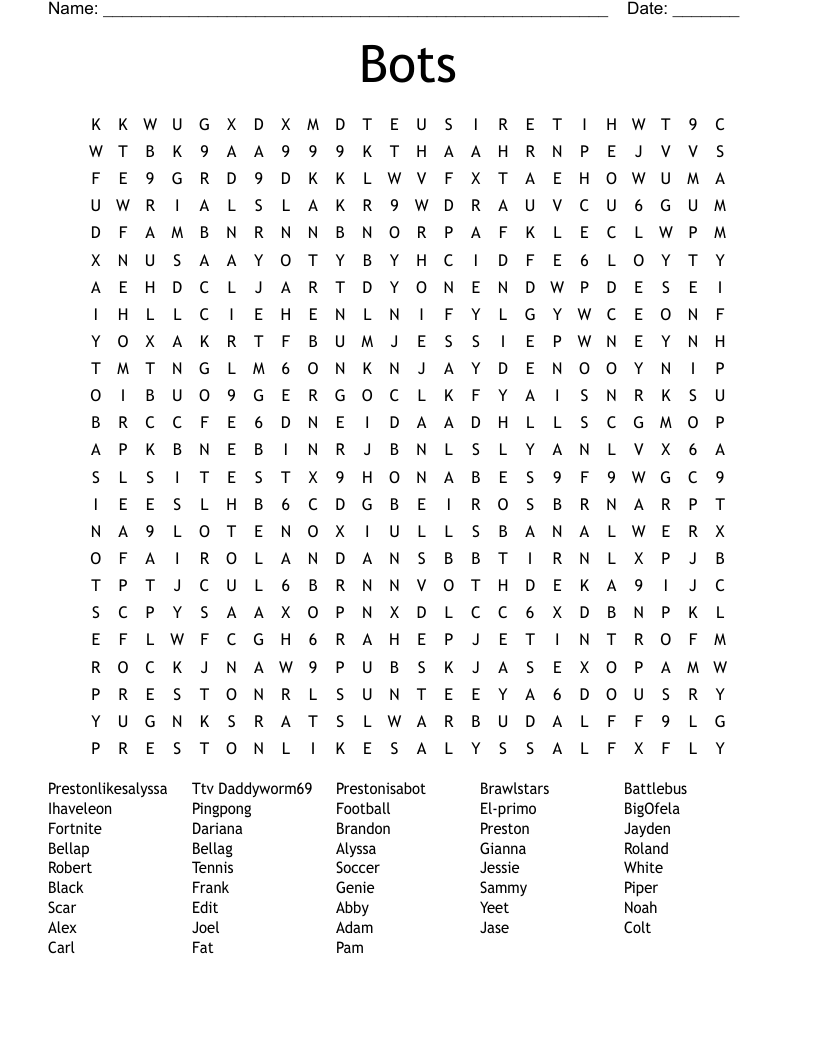 Bots Word Search