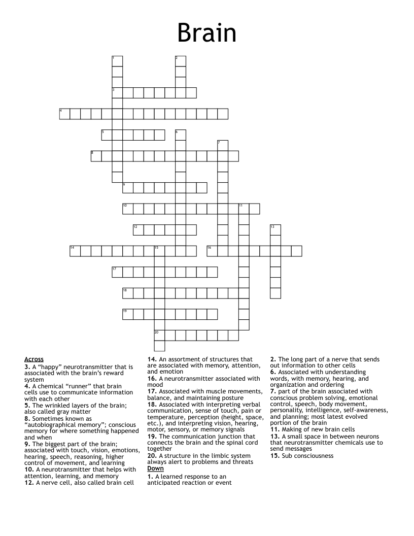 Brain Crossword