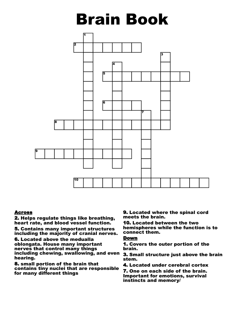 Brain Book Crossword