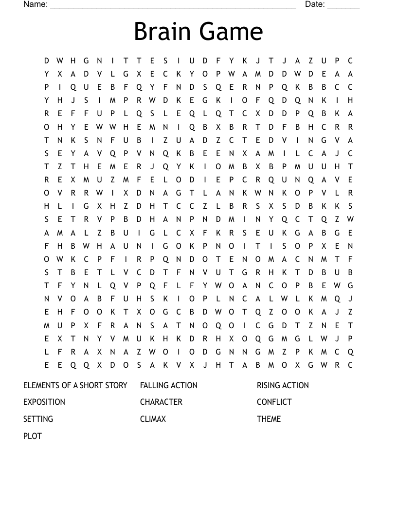 Brain Game Word Search