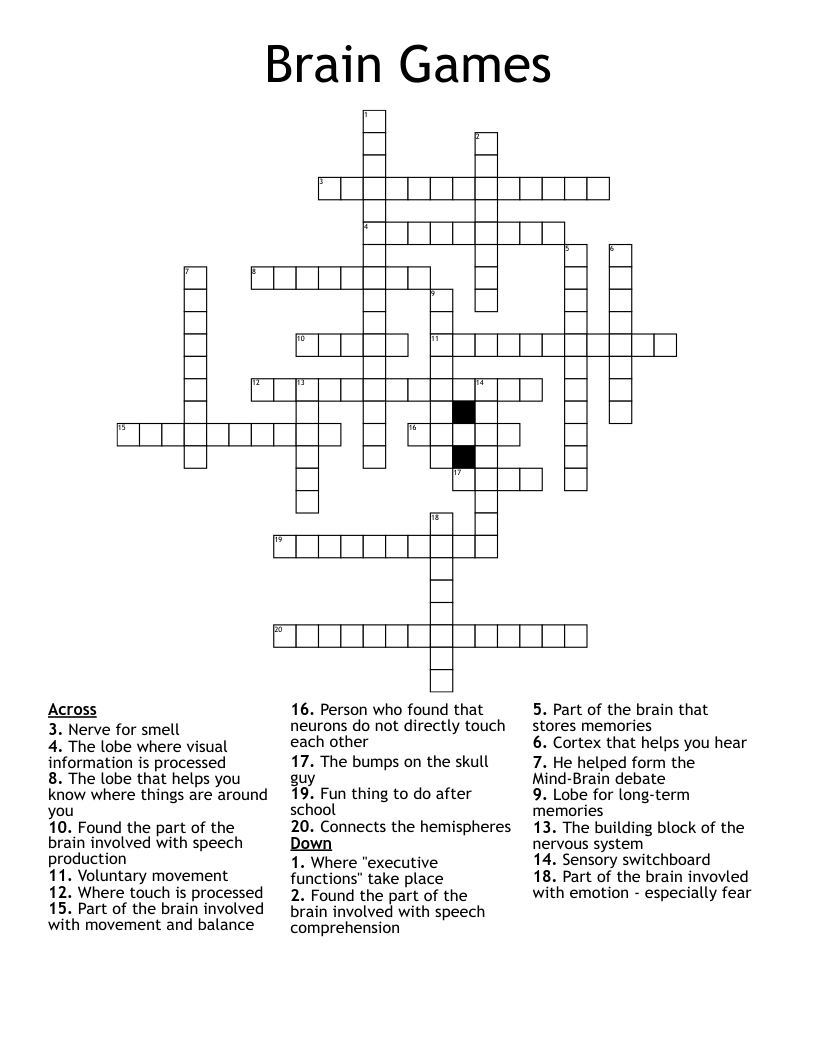 Brain Games Crossword
