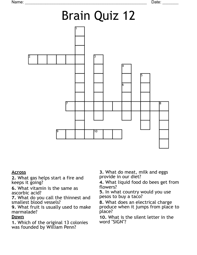 Brain Quiz 12