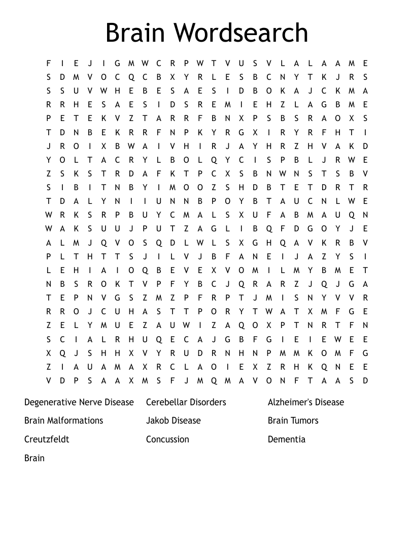 Brain Wordsearch
