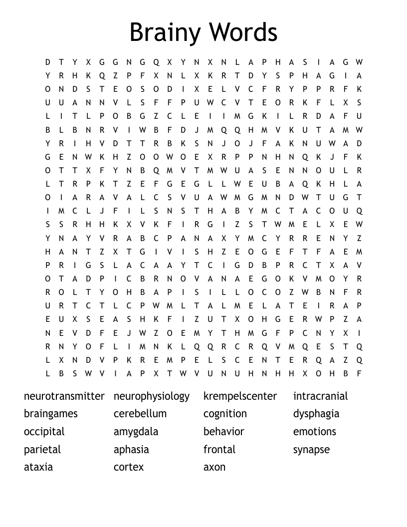 Brainy Words Word Search